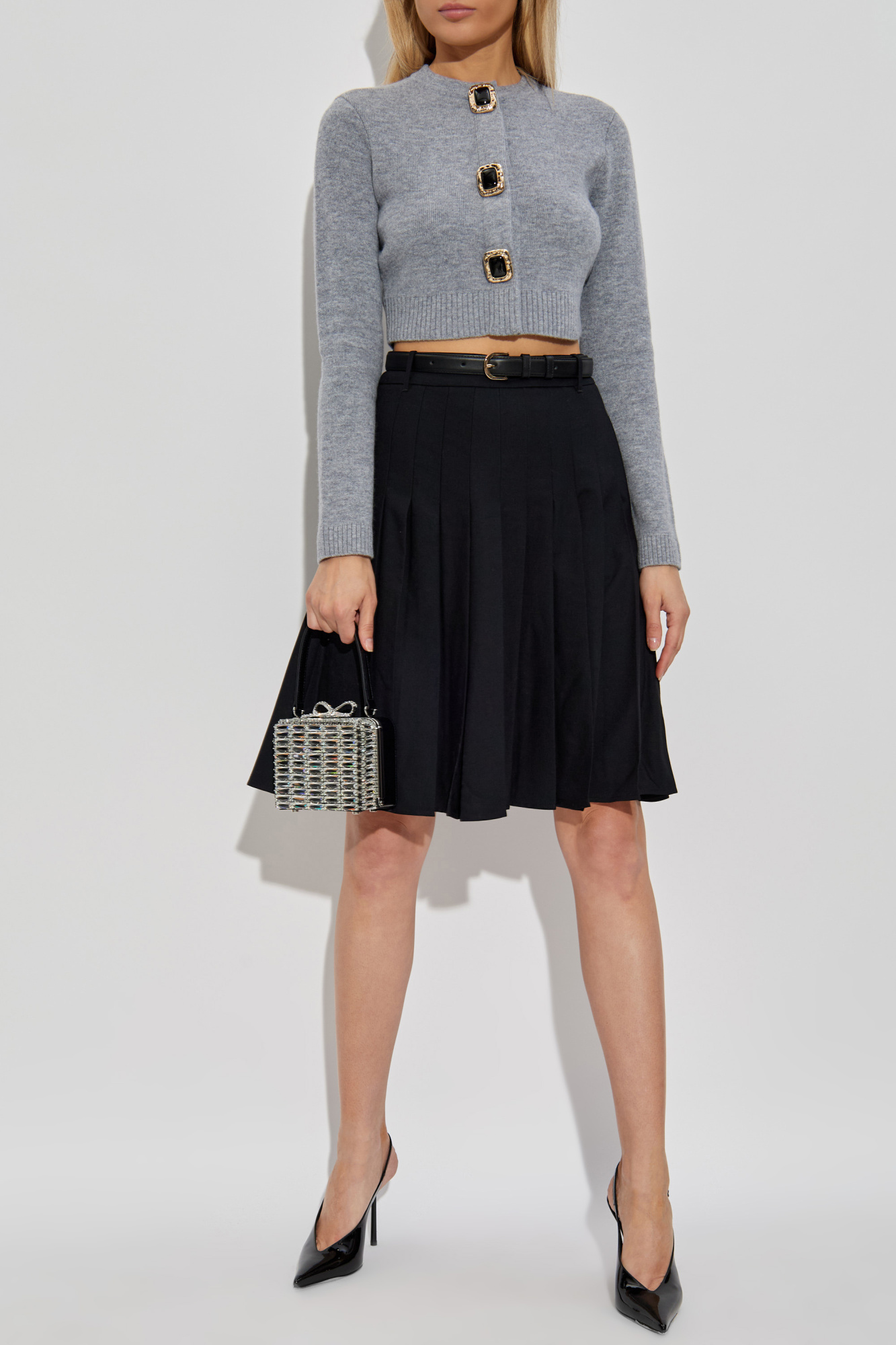 スカート SELF PORTRAIT SKIRT (PF25104MSKBW) Self-portrait Pleated midi skirt for Women - US | Al Duca d